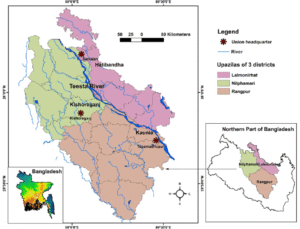 teesta river map
