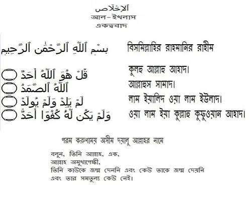সূরা আল-ইখলাস: পরিচিতি, অর্থ, তাফসির ও শিক্ষা